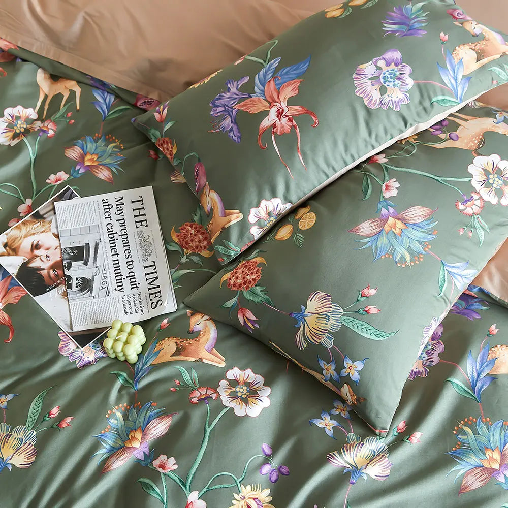 Svetanya Print Egyptian Cotton Bedding Sets Ru Queen King Size Bed Linens Pillowcase Sheet Duvet Cover Set