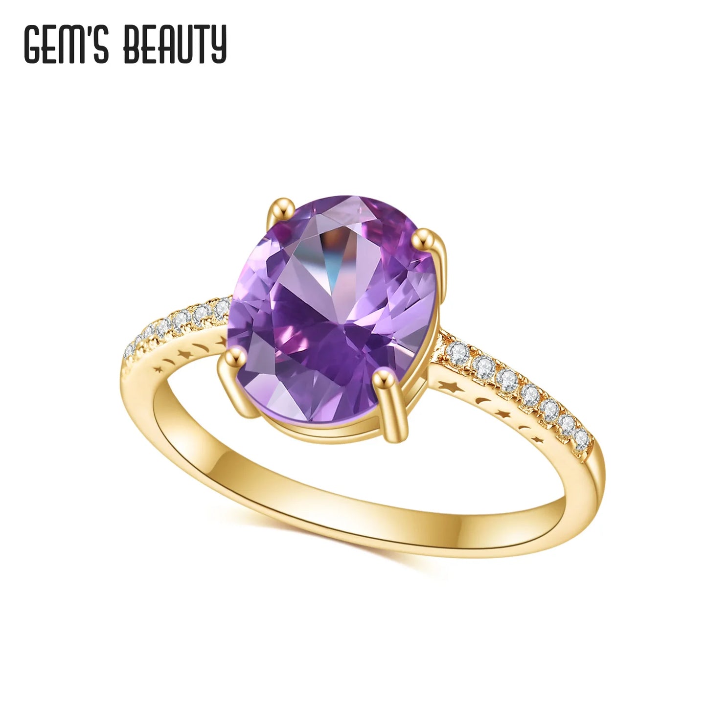 GEM'S BEAUTY Rose Gold Filled Sterling Silver Natural Morganite Rings Oval Cut Handmade Romantic For Women Engagement Rings