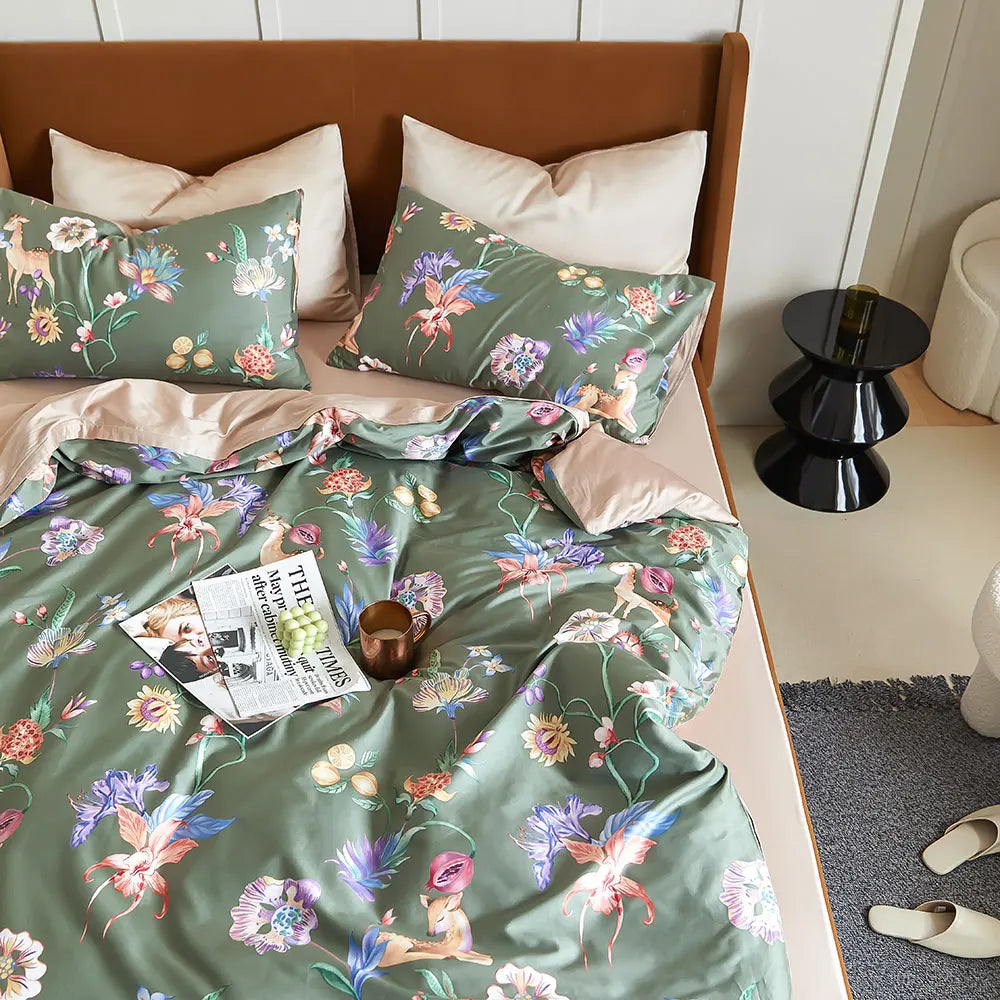 Svetanya Print Egyptian Cotton Bedding Sets Ru Queen King Size Bed Linens Pillowcase Sheet Duvet Cover Set