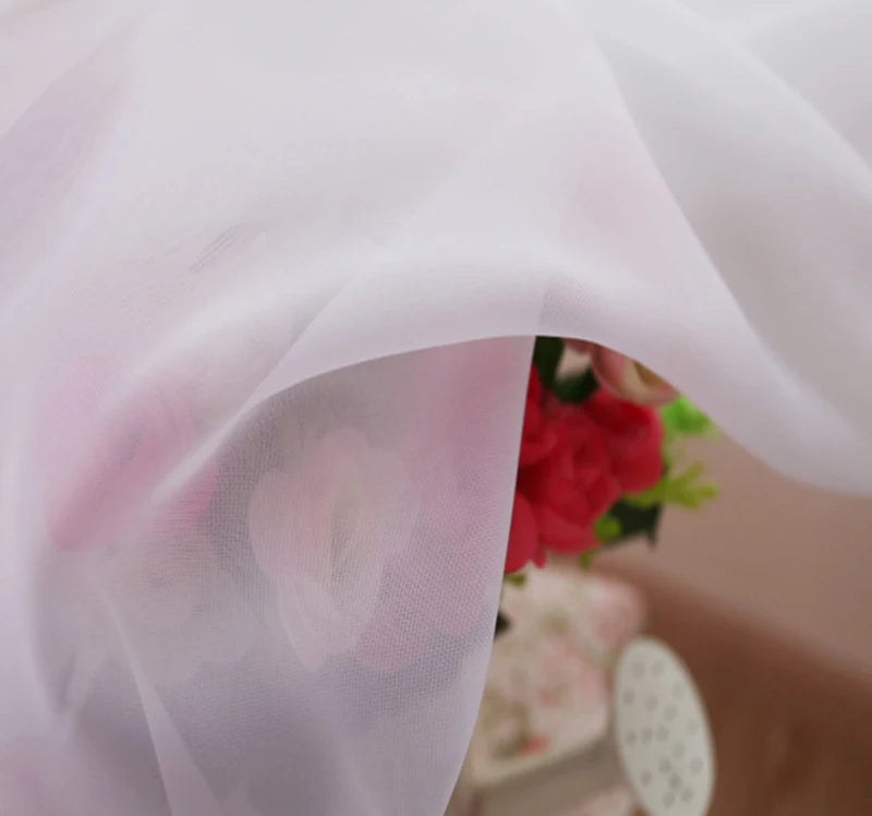 Europe Solid White Curtain Window Sheer Tulle Curtains For Living Room Kitchen Modern Window Treatments Voile Curtains Cortains
