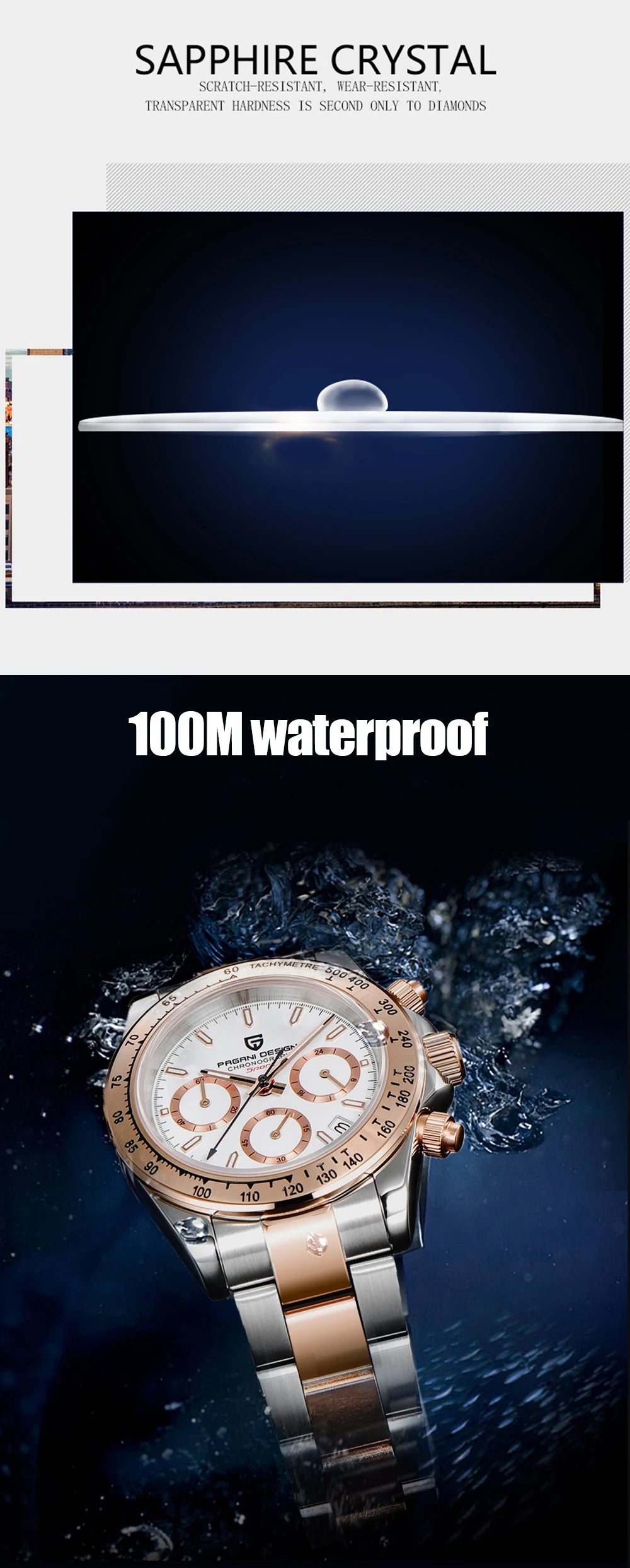 2025 New PAGANI DESIGN Chocolate PD1644 Luxury Quartz Watch For Men Automatic date Wristwatches Men Sport Waterproof Chronograph