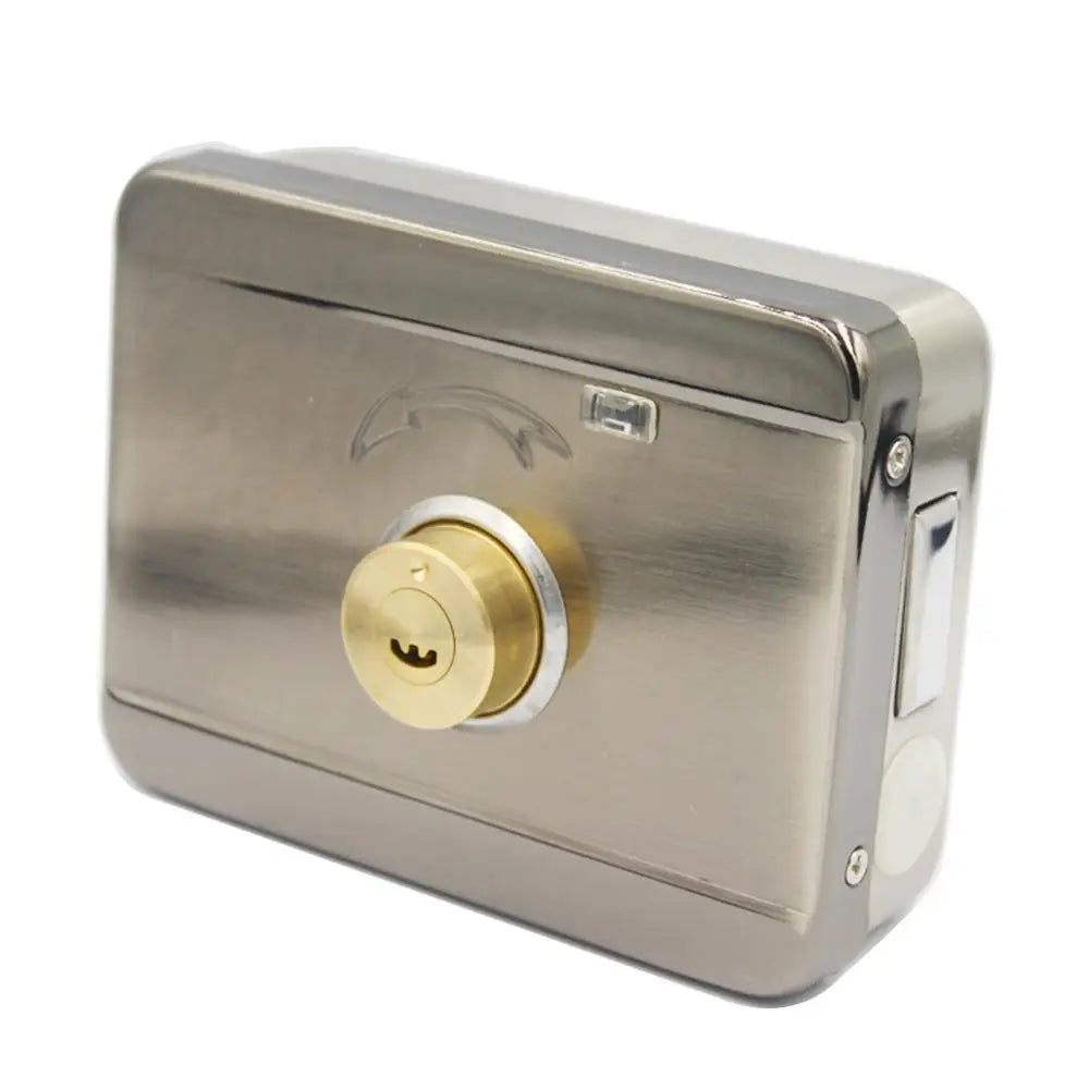 Electrically Controlled Unit Door Lock, Anti-theft, Electric Rim Lock for Household, Rental House, DC 12V