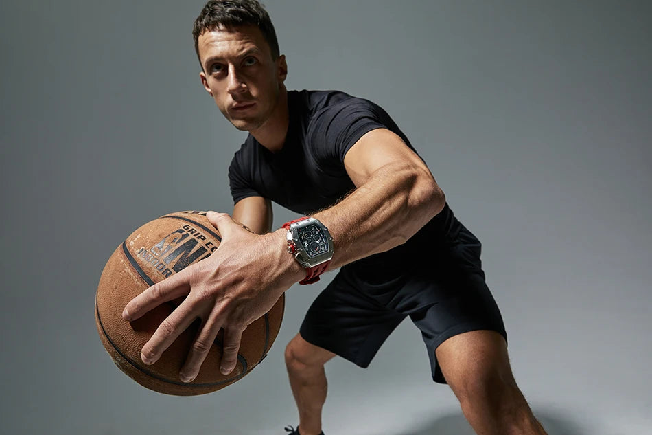 TSAR BOMBA New TB8204 Watch for Men Japan Quartz Chronograph 50M Waterproof Wristwatch Fashion Sport Clock Male Luxury Mens Gift