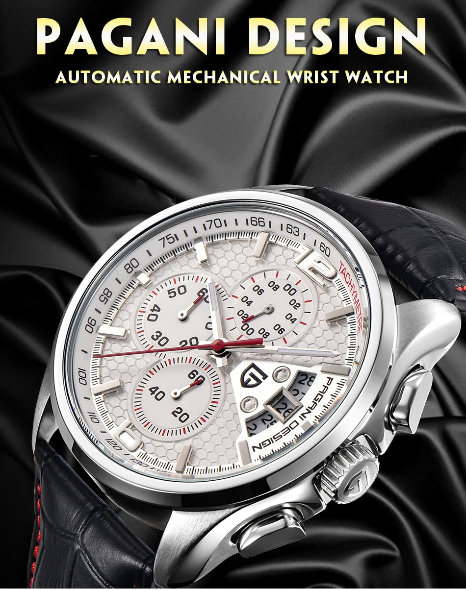 PAGANI DESIGN New Men Quartz Watches Luxury Brands Fashion Movement Military Watches Leather Quartz Watches Relogio Masculino