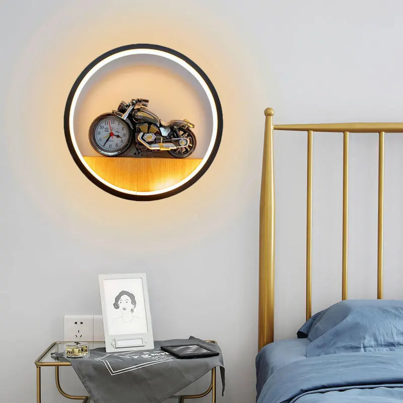 Modern minimalist LED cartoon wall lamp bedroom bedside lamp living room background wall aisle decorative lamp creative children