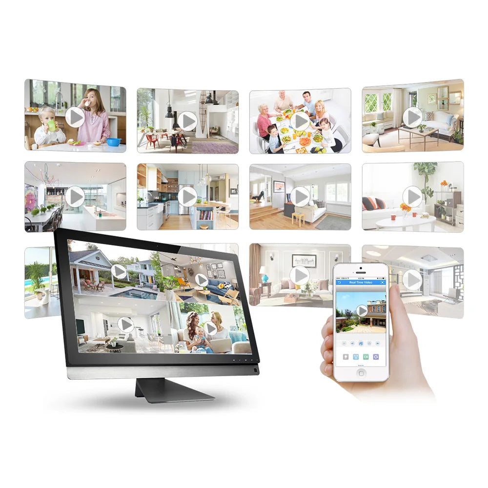H.265+ Mini CCTV NVR 16CH Full HD 8MP 4K/5M/4M/3M/1080P Video Recorder Motion Detect P2P For IP Camera Security System