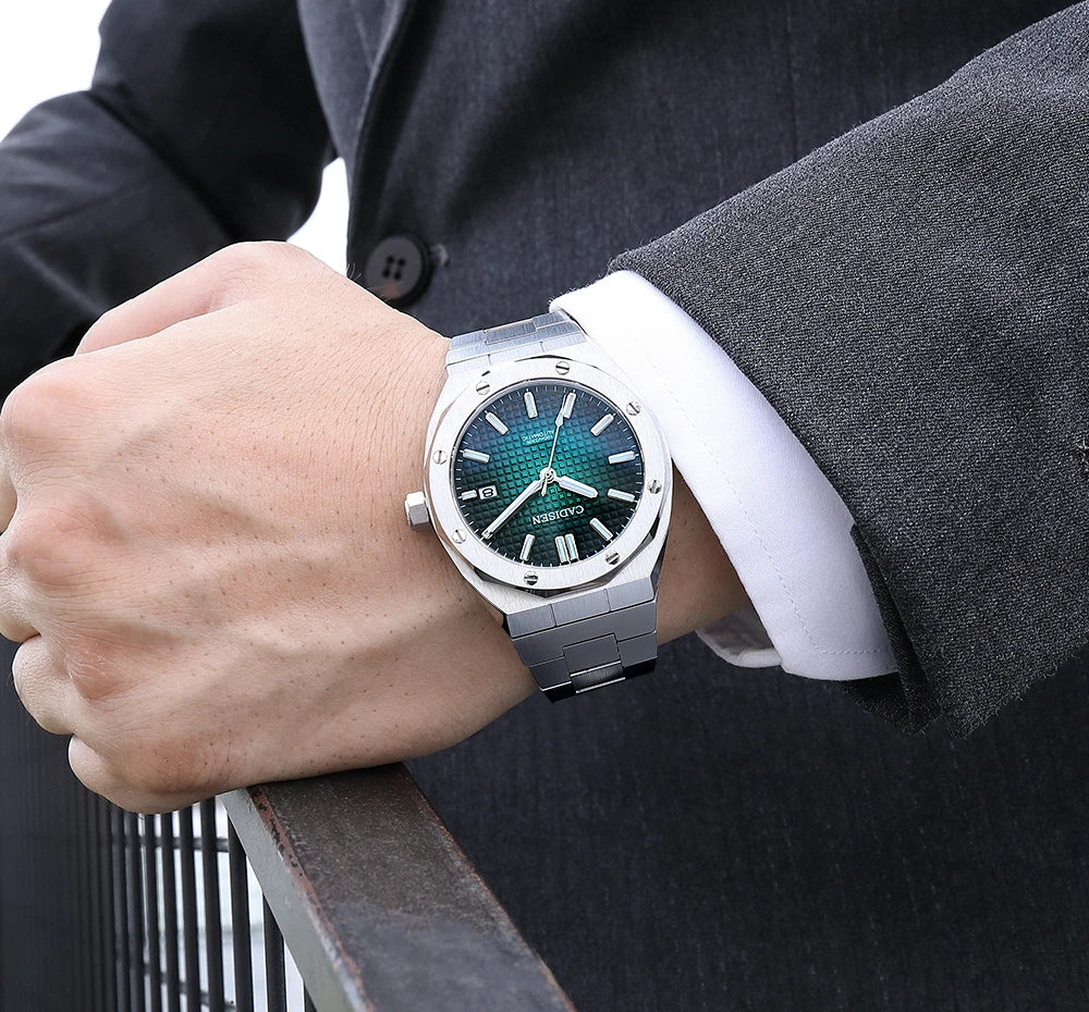 CADISEN 42MM Men's Mechanical Watch Luxury NH35A Movement Automatic Watches Sapphire Mirror 10Bar Waterproof Watch For Men