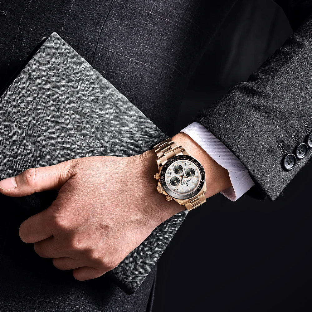 2025 New PAGANI DESIGN 40MM Men's Multifunctional Quartz Watches VK63 Sapphire Glass Chronometer Luxurys Business Watch for Men