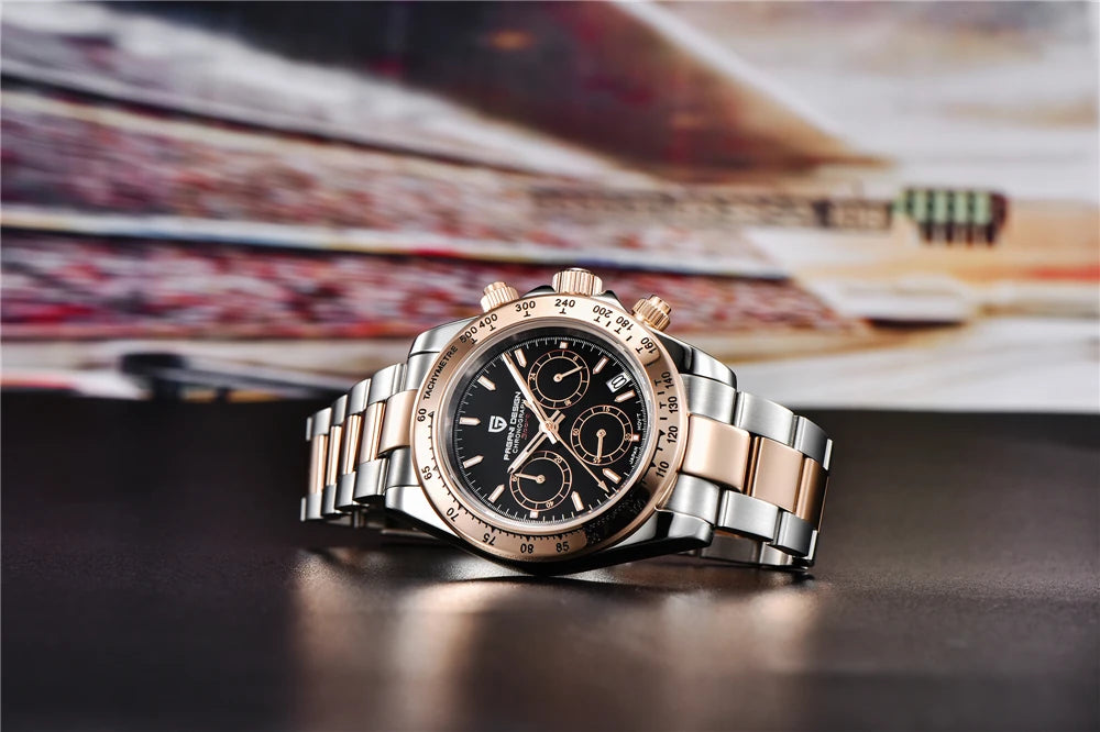 2025 New PAGANI Design Top Brand Men's Sports Quartz Watches Sapphire Stainless Steel Waterproof Chronograph Luxury Reloj Hombre