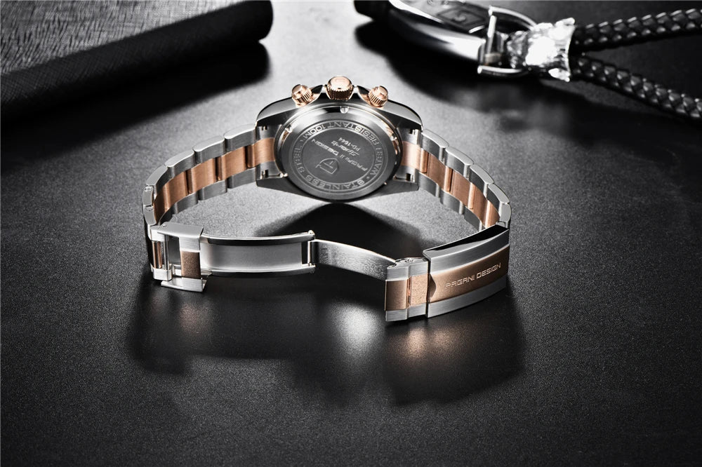 2025 New PAGANI Design Top Brand Men's Sports Quartz Watches Sapphire Stainless Steel Waterproof Chronograph Luxury Reloj Hombre