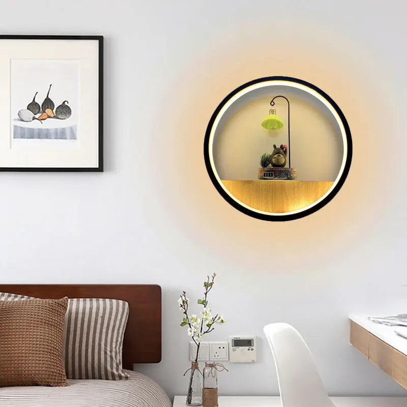 Modern minimalist LED cartoon wall lamp bedroom bedside lamp living room background wall aisle decorative lamp creative children