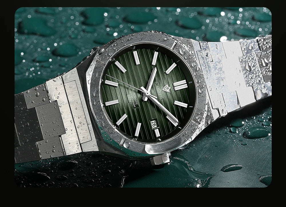 CADISEN Diver Watch Retro Luxury Sapphire MIYOTA 8215 German Designer Men Automatic Mechanical Watches 10Bar Waterproof Luminous