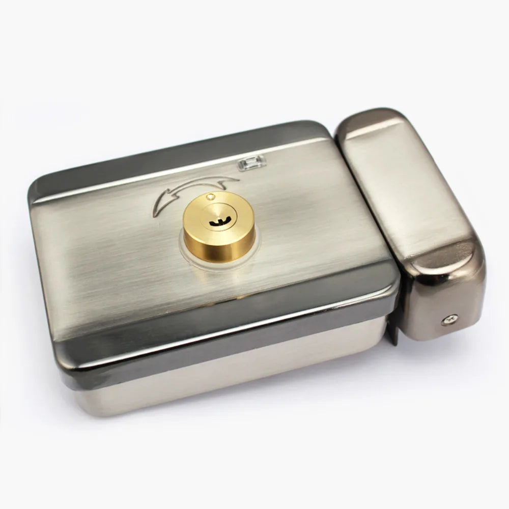 DC12V Electric lock Gate Lock Access Control System Electronic Integrated RFID Door Rim Lock Bidirectional Access Control Lock