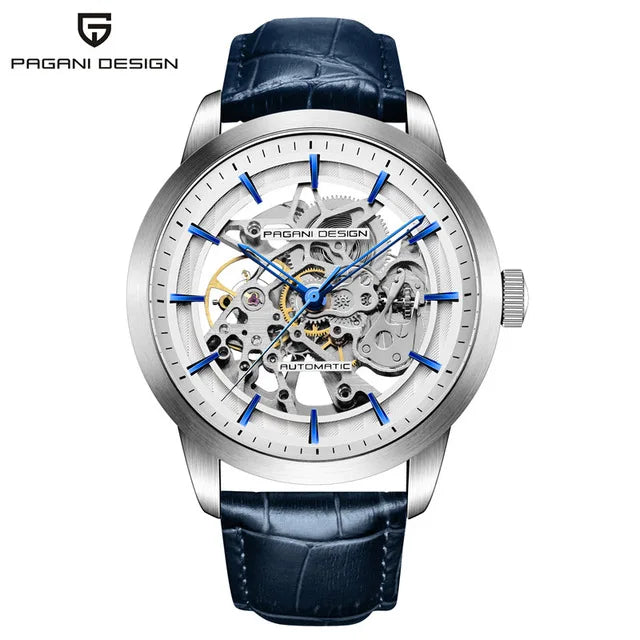 PAGANI DESIGN Brand Fashion Sports Leather Watches Men Luxury Automatic Mechanical Skeleton Waterproof Watches Relogio Masculino