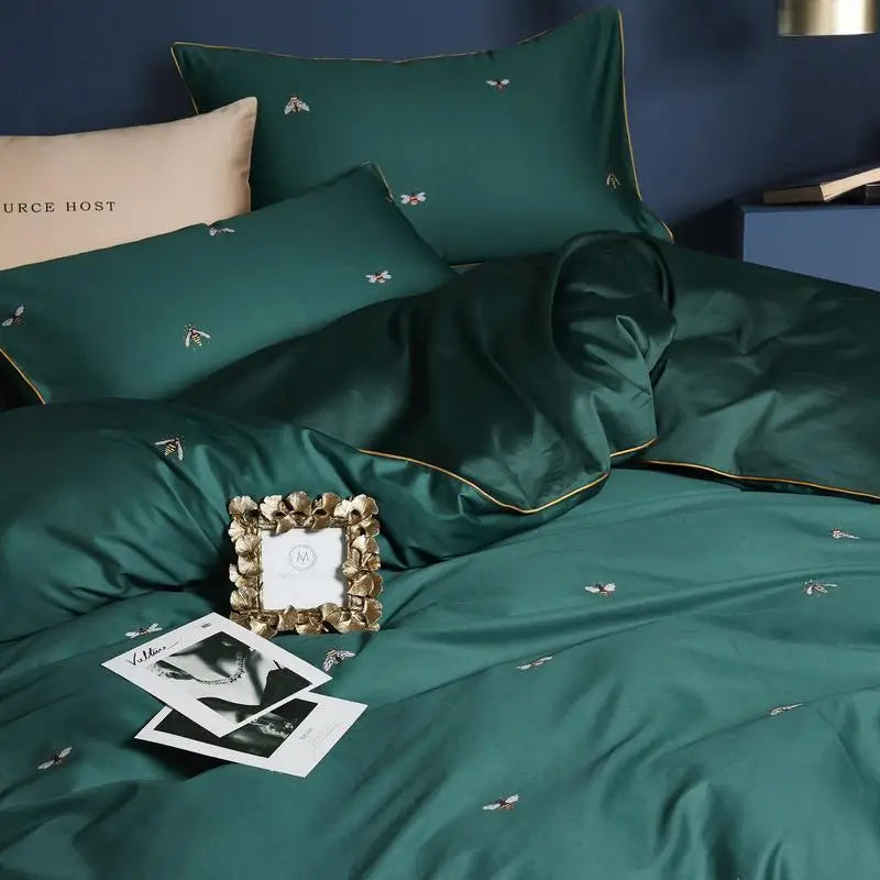 HD printed Birds Branch printed Premium Egyptian cotton Silky Soft Duvet Cover Family size US King Queen Size Bedding Set 4/6Pcs