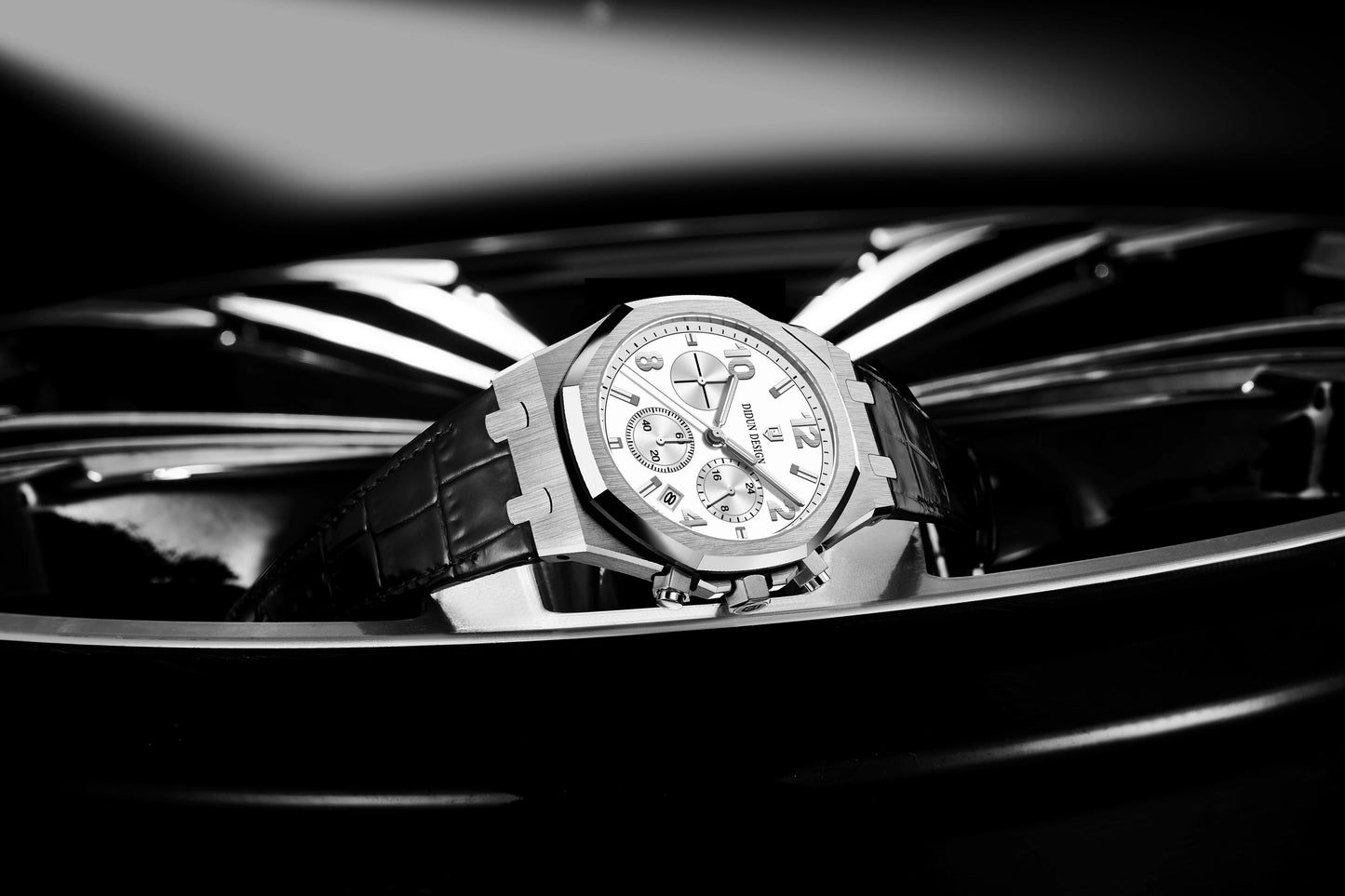 DIDUN Men Watches TOP Luxury Brand Chronograph Sports Clock Men Quartz Stainless Steel Watch Male Business Wristwatch Waterproof