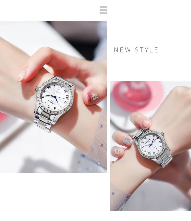 CARNIVAL Women Watches Mechanical Watch Luxury Bracelet Wrist Wristwatch Elegant Ladies Automatic Clock Watch Relogio Feminino