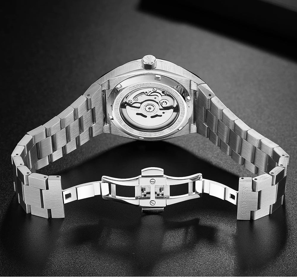 CADISEN 42MM Men's Mechanical Watch Luxury NH35A Movement Automatic Watches Sapphire Mirror 10Bar Waterproof Watch For Men