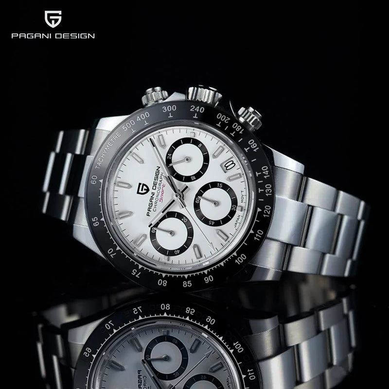 2025 New PAGANI DESIGN Chronograph Luxury Quartz Wrist Watch For Men Automatic Date 100M Waterproof JAPAN VK63 Movt Reloj Hombre