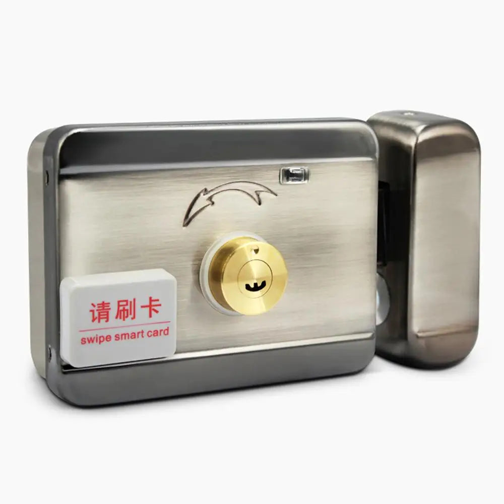 DC12V Electric lock Gate Lock Access Control System Electronic Integrated RFID Door Rim Lock Bidirectional Access Control Lock