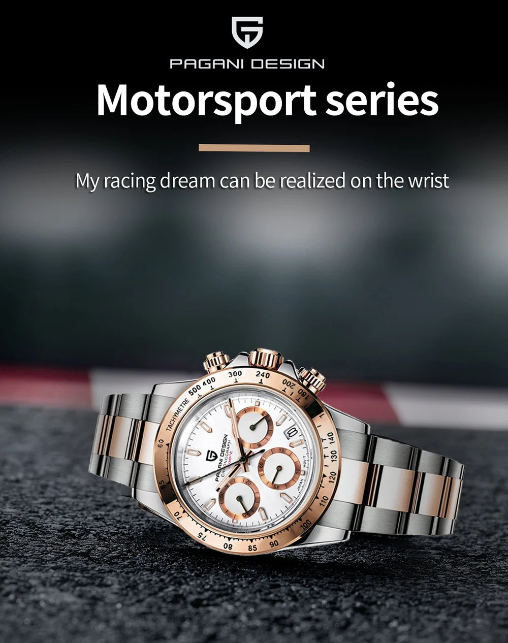 PAGANI DESIGN 2023 New Black Mens Watches Brand Luxury Quartz Watch For Men Chronograph Sports Waterproof Luminous Reloj Hombre