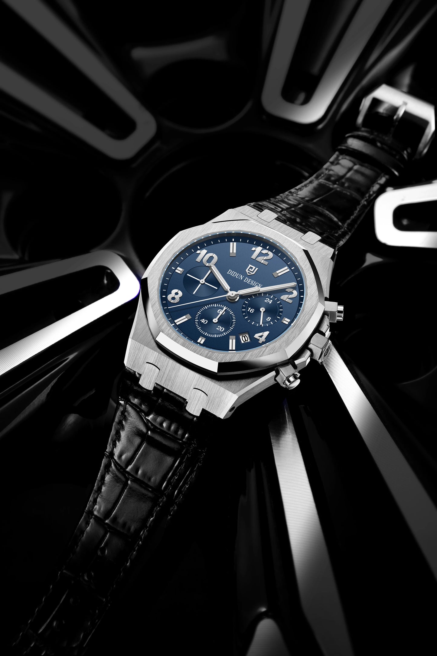 DIDUN Men Watches TOP Luxury Brand Chronograph Sports Clock Men Quartz Stainless Steel Watch Male Business Wristwatch Waterproof