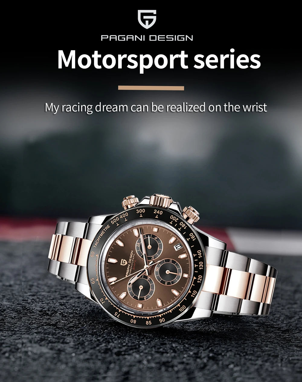 2025 New PAGANI DESIGN Chocolate PD1644 Luxury Quartz Watch For Men Automatic date Wristwatches Men Sport Waterproof Chronograph