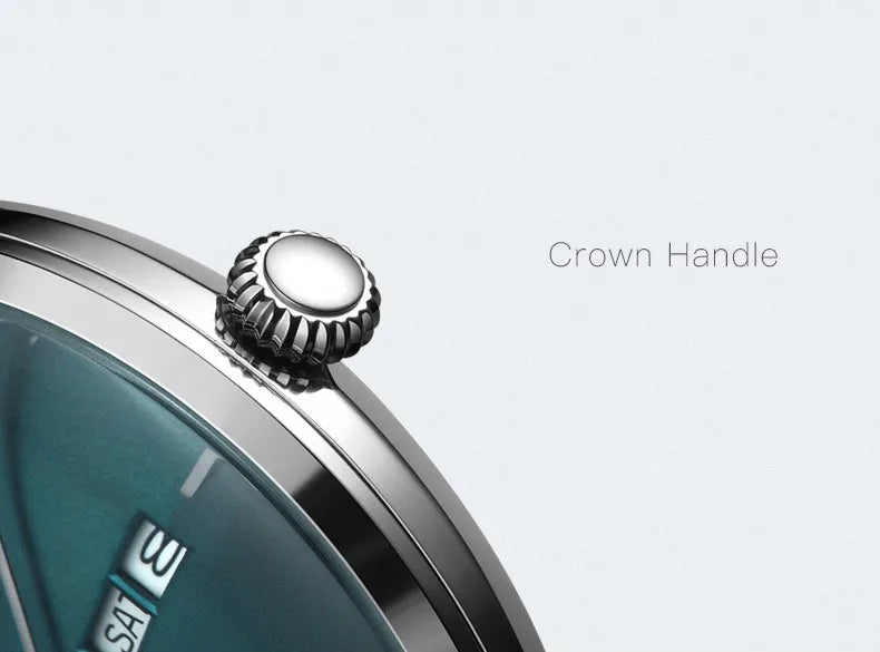 MIYOTA Movement Mechanical Watches Top Brand CARNIVAL Fashion Automatic Watch Men Calendar Week Waterproof Leather Band Sapphire