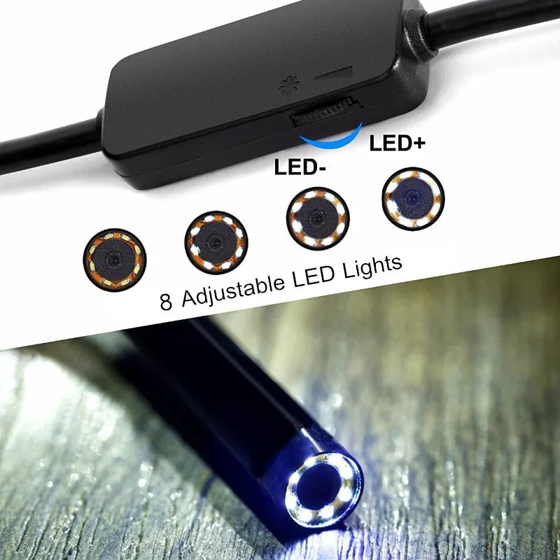 KERUI 1200P/720P WLAN Endoskop Wasserdichte Inspektions-Schlangenkamera USB Boreskop für Autos für iPhone & Android Smartphone