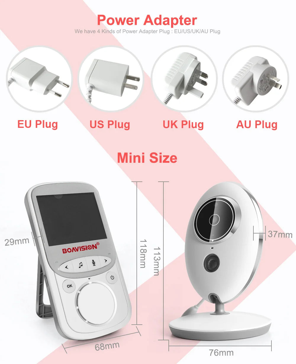 Wireless LCD Audio Video Baby Monitor VB605 Radio Nanny Music Intercom IR 24h Portable Baby Camera Baby Walkie Talkie Babysitter