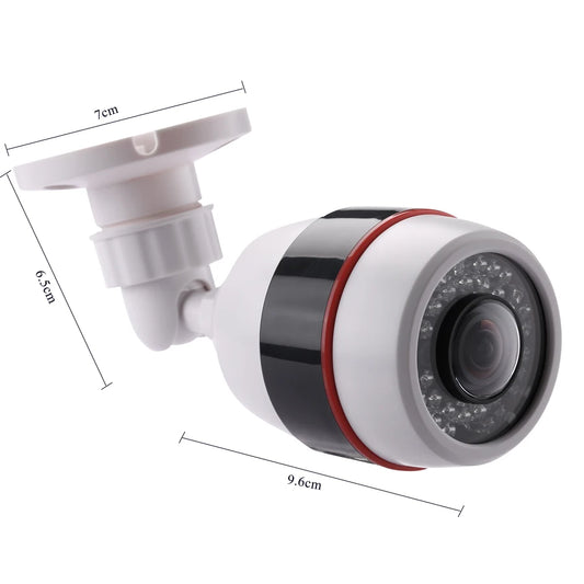 Hamrolte 5MP CCTV Camera 5MP 1.7MM Fisheye Lens 180Degree Panoramic AHD Camera Night Vision Waterproof Outdoor Bullet Camera