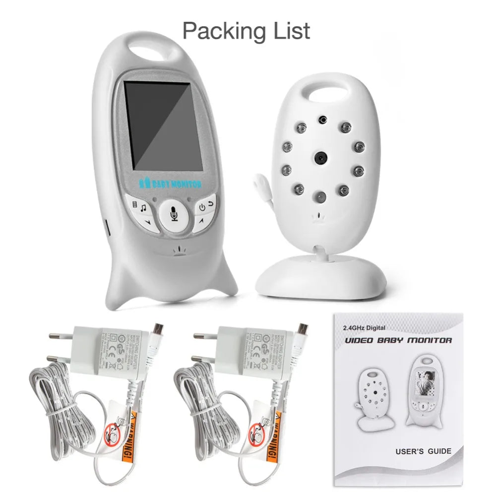 VB601 Video Babyphone Kabellos 2,0'' LCD Babysitter 2-Wege-Gespräch Nachtsicht Temperaturüberwachung Sicherheitskamera 8 Schlaflieder