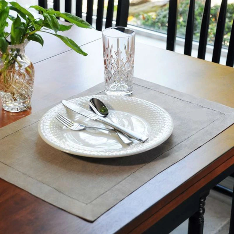 12 Pieces White Napkins Hemstitched Cocktail Napkin For Party Wedding Table Cloth Linen Napkins Fabric Cotton Dinner Napkin