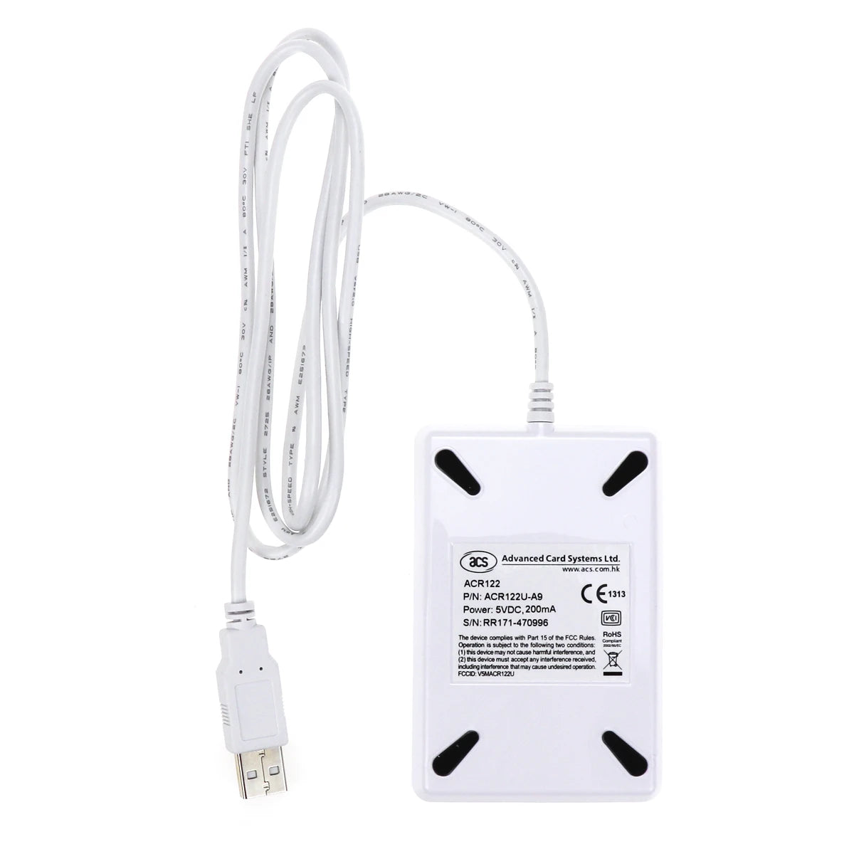 NFC ACR122U RFID smart card Reader Writer Copier Duplicator writable clone software USB S50 13.56mhz ISO 14443+5pcs UID Tag