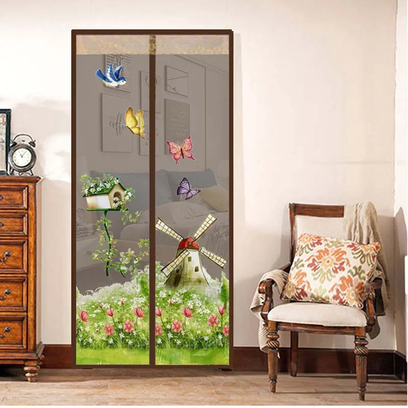 Hands-free Magnetic Mosquito net door screen mesh Automatic Closing Anti Mosquito Insect Fly Bug door curtain net Custom Size