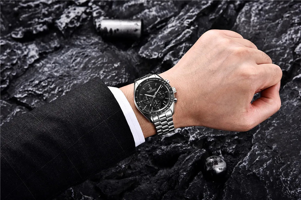 PAGANI DESIGN 2025 New Men's Watches Top Brand Luxury Quartz Watch For Men Date Speed Chronograph VK63 Stainless steel PD-1701