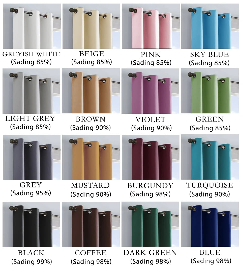 JRD Modern Blackout Curtains For Living Room Window Curtains For Bedroom Curtains Fabrics Ready Made Finished Drapes Blinds Tend