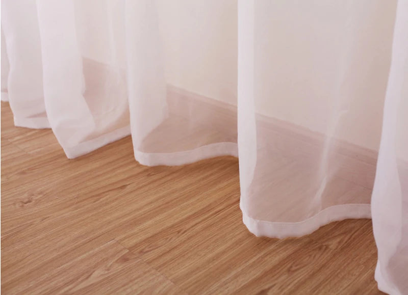 Europe Solid White Curtain Window Sheer Tulle Curtains For Living Room Kitchen Modern Window Treatments Voile Curtains Cortains