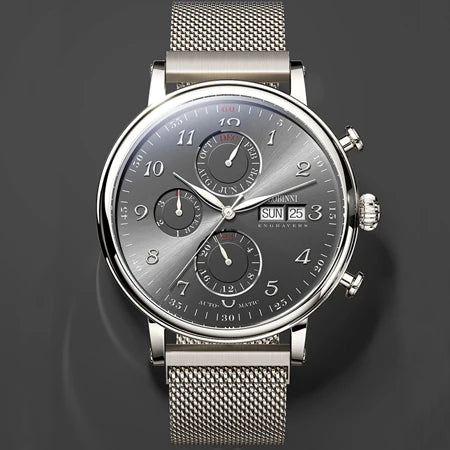 LOBINNI Luxury Brand Switzerland Perpetual Calendar Automatic Mechanical Men's Watches Sapphire Multi-function Clock L13019-8