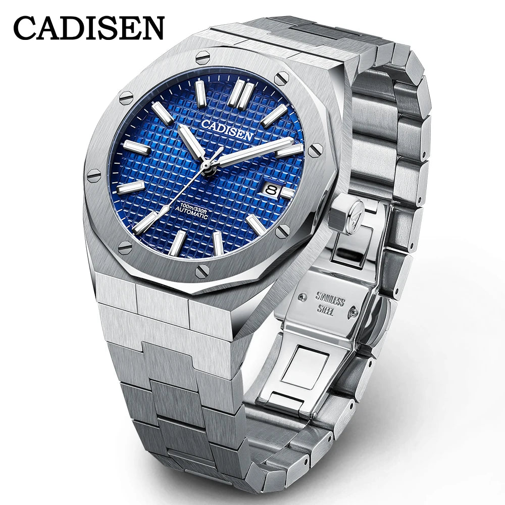 CADISEN 42MM Men's Mechanical Watch Luxury NH35A Movement Automatic Watches Sapphire Mirror 10Bar Waterproof Watch For Men