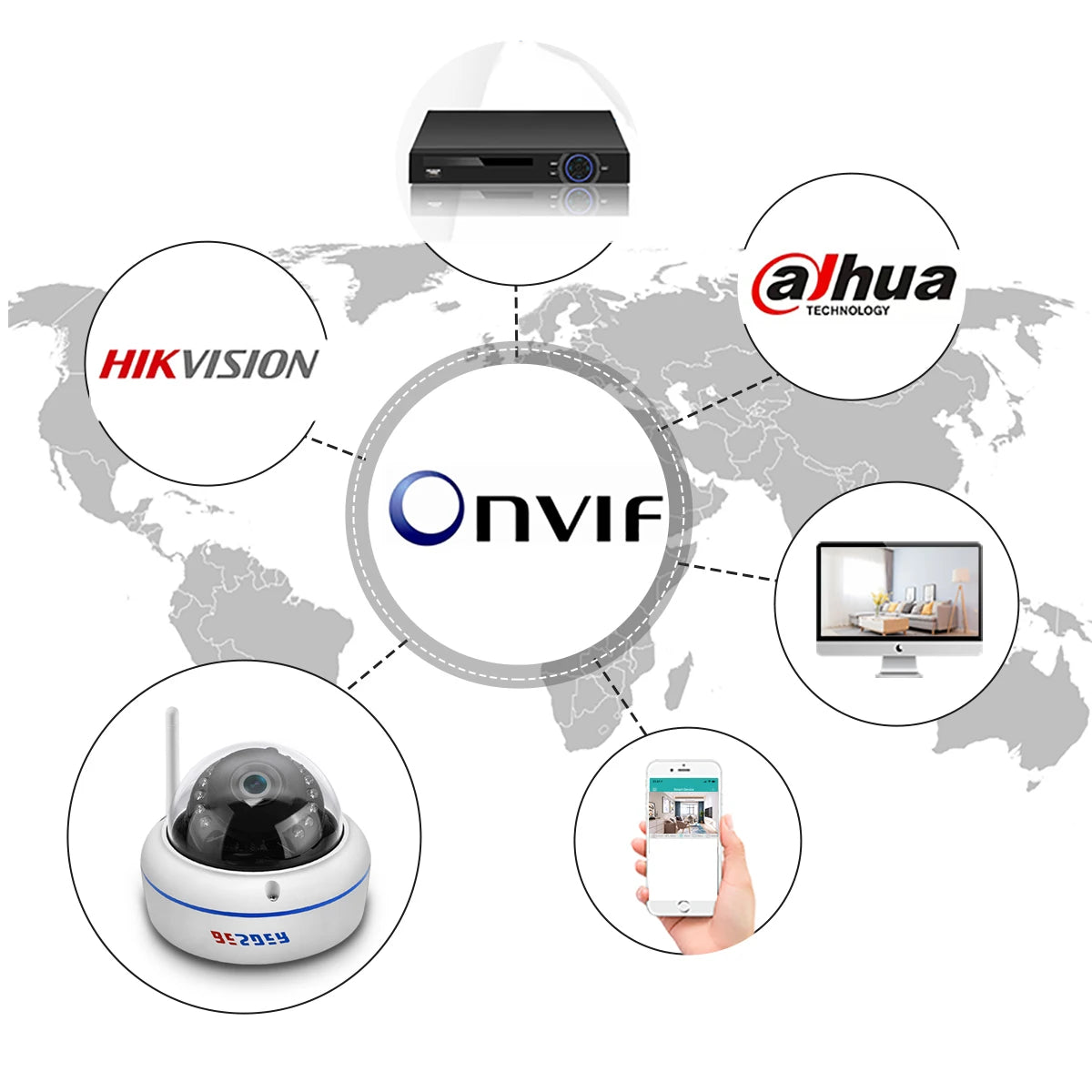 HD1080P Vandal-proof IP Camera WiFi SD Card Slot 64Gb Motion Ai Detect Alert Dome 2MP Audio Security CCTV Camera Xmeye P2P ICSee