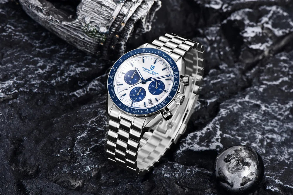 PAGANI DESIGN 2025 New Men's Watches Top Brand Luxury Quartz Watch For Men Date Speed Chronograph VK63 Stainless steel PD-1701