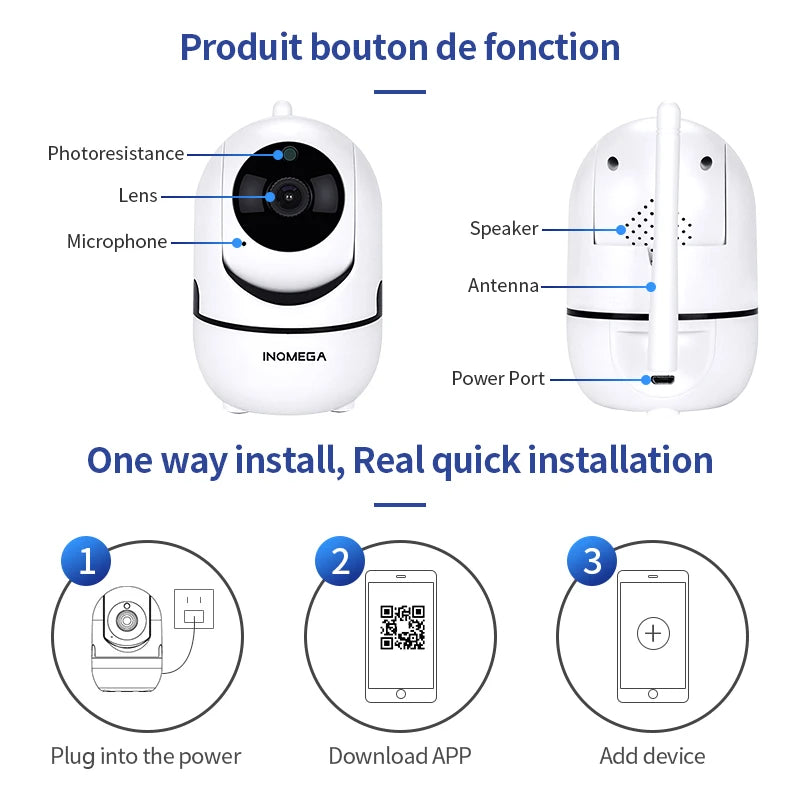 INQMEGA HD 1080P Cloud Wireless IP Camera Intelligent Auto Tracking Of Human Home Security Surveillance CCTV Network Wifi Camera