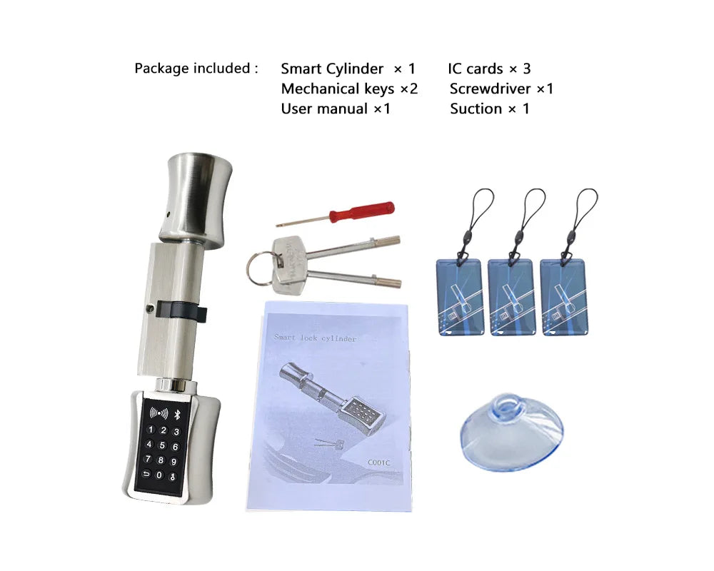 Smart Lock DIY keyless double replacement cylinder lock TT lock app WiFi euro cylinder smart locks