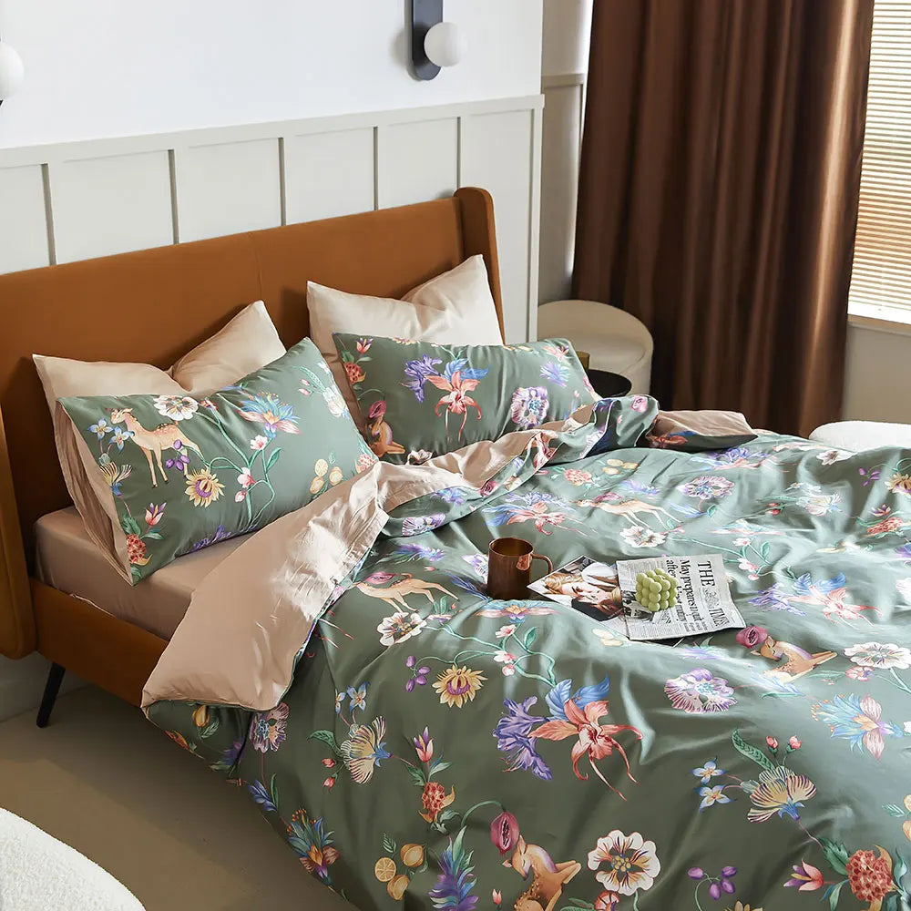 Svetanya Print Egyptian Cotton Bedding Sets Ru Queen King Size Bed Linens Pillowcase Sheet Duvet Cover Set