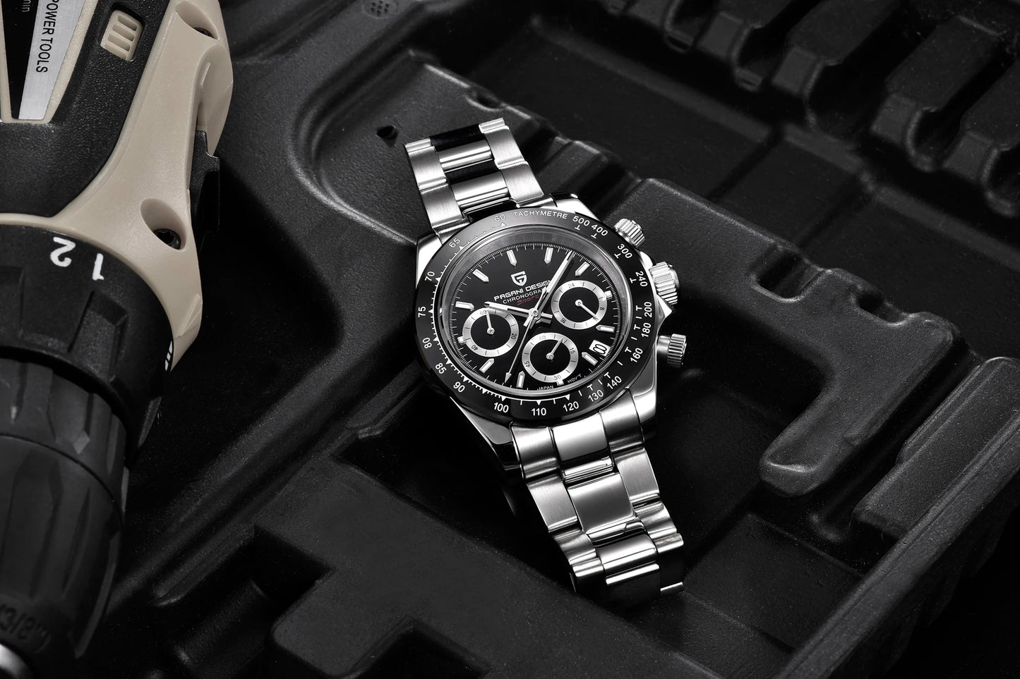 PAGANI DESIGN 2025 New PD-1644 Meteorite Dial Fashion Men Quartz Wristwatches 100M Sapphire Glass Chronograph relogio masculino