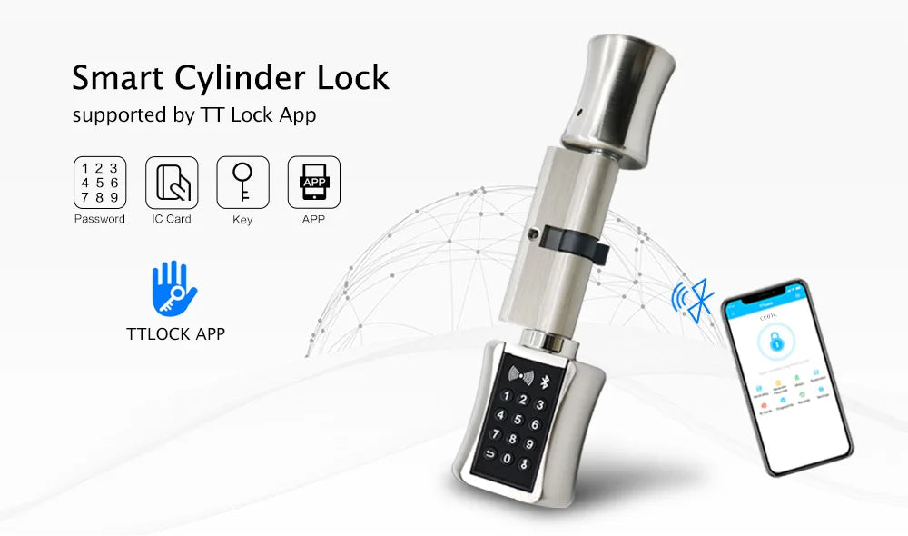 Smart Lock DIY keyless double replacement cylinder lock TT lock app WiFi euro cylinder smart locks