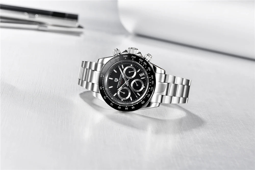 2025 New PAGANI DESIGN Chronograph Luxury Quartz Wrist Watch For Men Automatic Date 100M Waterproof JAPAN VK63 Movt Reloj Hombre