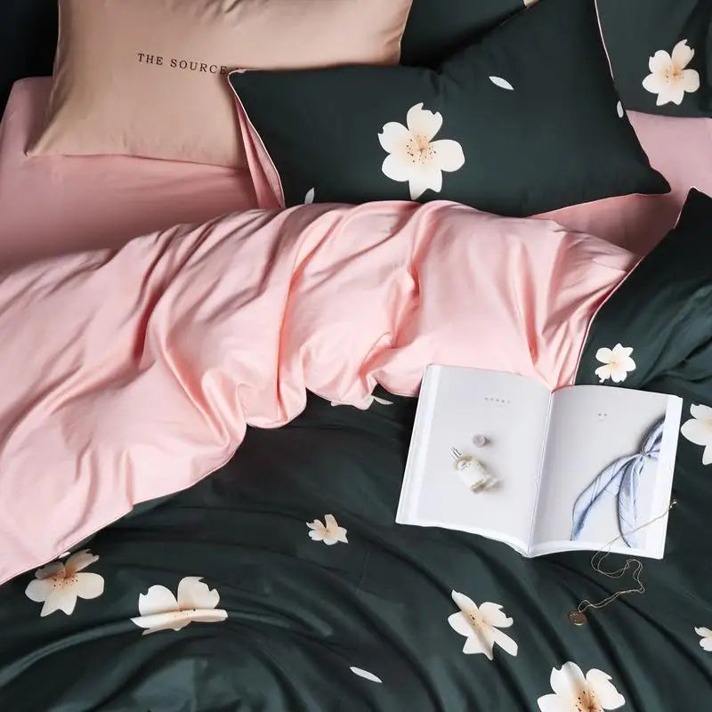 HD printed Birds Branch printed Premium Egyptian cotton Silky Soft Duvet Cover Family size US King Queen Size Bedding Set 4/6Pcs