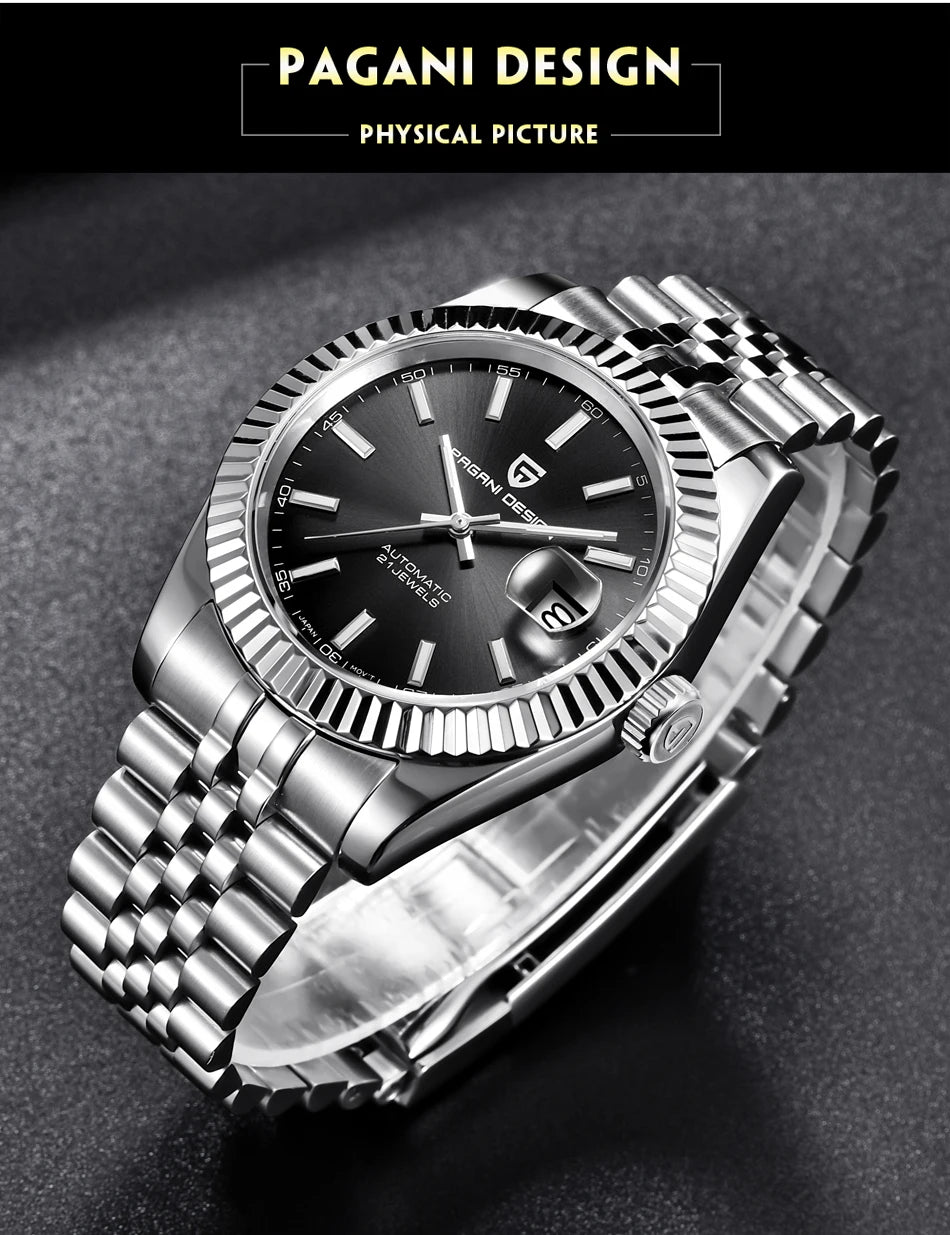 2025 New PAGANI DESIGN PD-1645 V3 Men's Mechanical Watches Business Sapphire Glass Automatic 42MM Stainless Steel Watch for Men